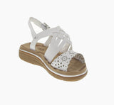 KID'S SHOES WHITE PU LEATHER SANDALS TRACY-15K