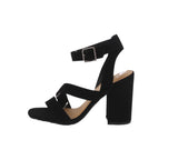 WOMEN'S SHOES BLACK NUB HEELS TRANCE