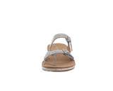 WOMAN'S SHOES SILVER GLITTER SANDALS TYSON-38