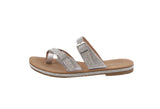 WOMAN'S SHOES SILVER GLITTER SANDALS TYSON-38