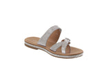 WOMAN'S SHOES SILVER GLITTER SANDALS TYSON-38