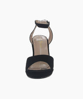 WOMAN'S SHOES BLACK SUEDE WEDGE TUNAS-38