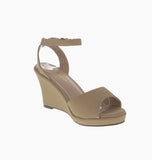 WOMAN'S SHOES TAUPE SUEDE WEDGE TUNAS-38