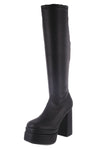 WOMAN'S SHOES BLACK PU BOOTS TWICE-18