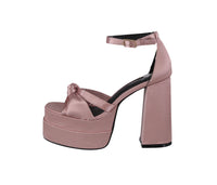 WOMAN'S SHOES BLUSH SATIN HEELS TWICE-15