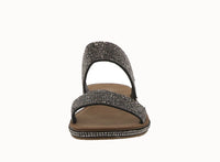 WOMAN'S SHOES BLACK GLITTER SANDALS TYSON-9