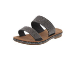 KID'S SHOES BLACK GLITTER SANDALS TYSON-9K