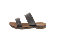 KID'S SHOES BLACK GLITTER SANDALS TYSON-9K