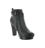 WOMAN'S SHOES BLACK PU BOOTIES VALENCIA-1