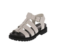 WOMAN'S SHOES WHITE PU LEATHER SANDAL VICKY