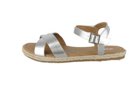 WOMAN'S SHOES SILVER PU LEATHER SANDAL VICTOR