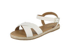 WOMAN'S SHOES WHITE PU LEATHER SANDAL VICTOR