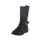 KID'S SHOES BLACK PU BOOTS VINE-1K