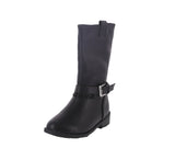 BABY'S SHOES BLACK PU BOOTS VINE-1A