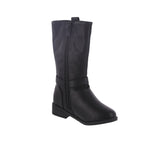 BABY'S SHOES BLACK PU BOOTS VINE-1A