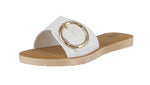 WOMAN'S SHOES WHITE PU LEATHER SANDALS MEGAN