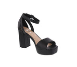 WOMAN'S SHOES BLACK PU HEELS VOW