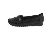 WOMAN'S SHOES BLACK PU DOCKSIDE W102