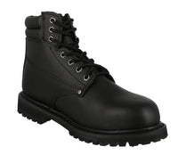 MEN'S SHOES BLACK PU LEATHER HIGH WORK BOOTS W777ST-LM