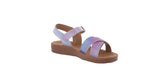 KID'S SHOES IRIDESCENT BLUE PU SANDALS WALLY-77K