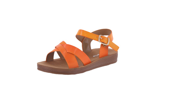 KID'S SHOES IRIDESCENT ORANGE PU SANDALS WALLY-77K