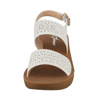 WOMAN'S SHOES WHITE PU LEATHER WEDGE-20
