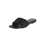 WOMAN'S SHOES BLACK PU SANDALS WELL