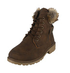 WOMAN'S SHOES BROWN PU BOOTIES WHITNEY-24