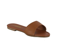 WOMAN'S SHOES TAN PU/LEATHER SANDALS WIDE-5W