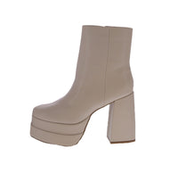 WOMAN'S SHOES IVORY PU BOOTIES WINTER-36