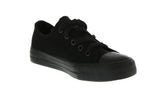 KID'S SHOES BLACK FABRIC TENNIS SNEAKERS YB-4987K