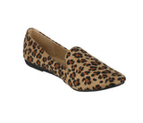 WOMAN'S SHOES LEOPARD SUEDE FLATS YOKO-1