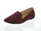 WOMAN'S SHOES WINE SUEDE FLATS YOKO-1