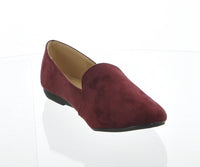 WOMAN'S SHOES WINE SUEDE FLATS YOKO-1