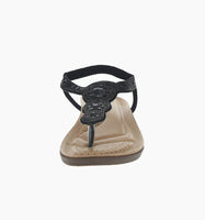 WOMAN'S SHOES BLACK SUEDE/GLITTER SANDALS YULIA-19