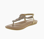 WOMAN'S SHOES GOLD METALLIC/GLITTER SANDALS YULIA-19