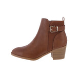 WOMAN'S SHOES TAN PU BOOTIES ZANDRA-59