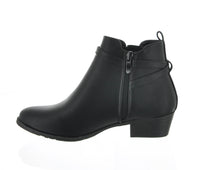 WOMAN'S SHOES BLACK PU BOOTIES ZINNIA-1