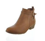 WOMAN'S SHOES TAN PU BOOTIES ZINNIA-1