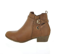 WOMAN'S SHOES TAN PU BOOTIES ZINNIA-1