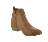 WOMAN'S SHOES TAN PU BOOTIES ZINNIA-1