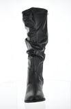 WOMAN'S SHOES BLACK PU BOOTS ZION-04BK