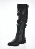 WOMAN'S SHOES BLACK PU BOOTS ZION-04BK