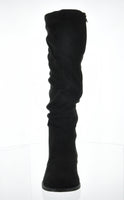 WOMAN'S SHOES BLACK SUEDE BOOTS ZION-04BK