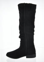 WOMAN'S SHOES BLACK SUEDE BOOTS ZION-04BK