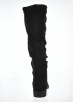 WOMAN'S SHOES BLACK SUEDE BOOTS ZION-04BK