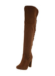 WOMAN'S SHOES CHESTNUT SUEDE BOOTS ZOLA-22