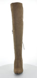 WOMAN'S SHOES DK TAUPE SUEDE BOOTS ZOLA-22