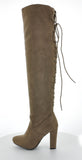 WOMAN'S SHOES DK TAUPE SUEDE BOOTS ZOLA-22