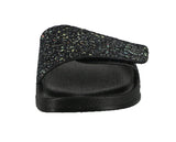 WOMAN'S SHOES BLACK GLITTER SANDALS ANNA NEW HOLO